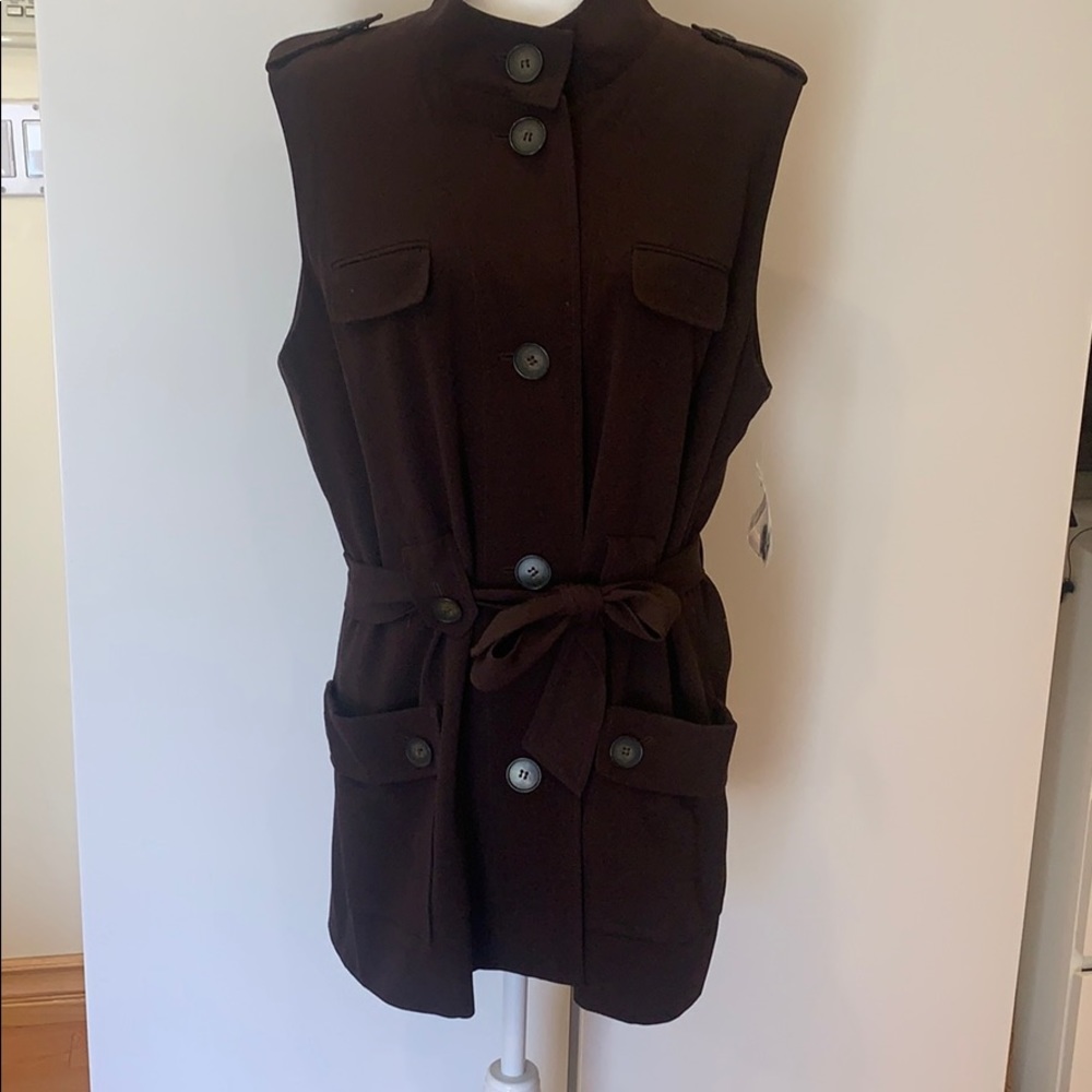Dress barn, long vest.